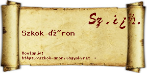 Szkok Áron névjegykártya