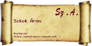 Szkok Áron névjegykártya